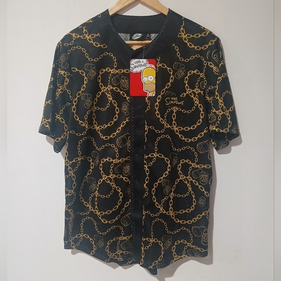 The Simpsons Baseball Jersey Graphic Bart Simpson Men's Size: M  (NEW) - Picture 3 of 8